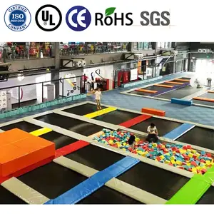 Indoor Trampoline Park With Custom Size Trampoline Basketball Playground Made From PVC And Plastic Playground Material