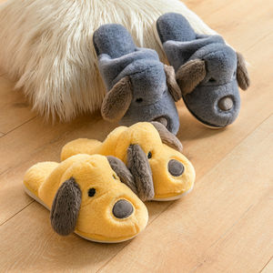 <span class=keywords><strong>Pantofole</strong></span> dell'interno della peluche del fumetto sveglio del <span class=keywords><strong>cane</strong></span> di LOGO su ordinazione all'ingrosso per l'inverno - Product Image 3