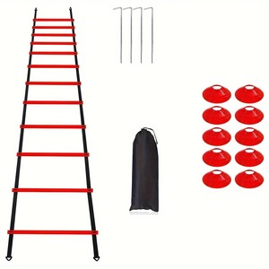 Kit d'entraînement polyvalent <span class=keywords><strong>pour</strong></span> la réactivité sportive : cônes écologiques, échelle de <span class=keywords><strong>football</strong></span>, équipement de vitesse et d'agilité <span class=keywords><strong>pour</strong></span> le soccer - Product Image 5