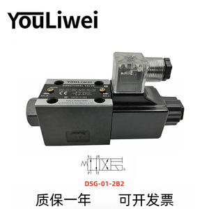 Vanne directionnelle à solénoïde Youliwei DSG-01-2B2, vanne hydraulique, vanne à trois positions et quatre voies - Product Image 1