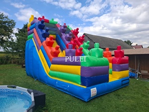 Castillo Inflable con Tobogán y Soplador, Bloques de Construcción Temáticos Coloridos para Parques, Ideal para Negocios y Hogar - Product Image 2