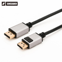 Câble Displayport 1.4v 8K 60Hz/4K 120 Gbps, boîtier en aluminium, prend en charge le Transport multi-courant, bon prix, 32.6