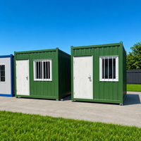 Bureau conteneurisé 20 pieds à construction rapide, conteneur standard préfabriqué, espace de travail modulaire, cabine de chantier