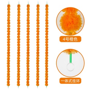 พวงมาลัยดอกดาวเรือง DAMAI สำหรับตกแต่งงานแต่งงานแบบอินเดีย พวงมาลัยดอกไม้ประดิษฐ์สำหรับตกแต่งงานแต่งงาน ตกแต่งงานดิวาลี - Product Image 4