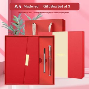 Custom Exquisite Modern Business Corporate Promotional Gift Set <b>Box</b> Customized Logo PU Leather Notebook <b>Pen</b> UV Printing Custom - Product Image 6