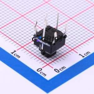 TM-005-D0-01 Tactile Switch Through hole Component (THT) Switch Single Pole Single Throw Rectangle Button 2.6N 6mm - Product Image 2