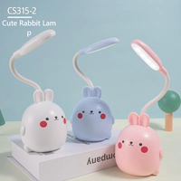 Lampe de lecture LED en forme d'animal mignon, rechargeable par USB, 5W, protection des yeux, lampe de chevet moderne en ABS pour chambre d'enfant, bureau, décoration de la maison
