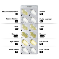 Ensemble de capsules de soins de la peau bio pures, acide hyaluronique, camomille, sans paraben, hydratant, lissant, réparateur, sérum crème