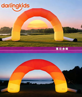 Arche Gonflable, Accessoire Photo Tendance pour l'Extérieur, Décoration d'Ouverture et de Festival pour Parcs d'Attractions, Motifs de Dessins Animés Lumineux