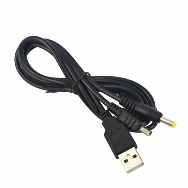 2 in 1 USB Data Cable for PSP 2000 Console Charger Cable Cord for PSP 3000 Console
