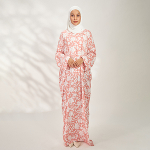 2024 vente chaude musulman imprimé rayonne prière Rode ajouter 2 poches femmes une pièce caftan - Product Image 2