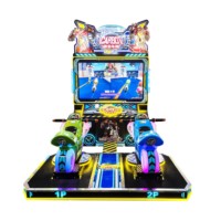Machine de jeu en métal et en plastique de simulateur de moto de course pour enfants à 2 joueurs à pièces pour parc d'attractions et centres de jeux