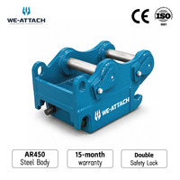 Attache rapide hydraulique We-Attach série S à double verrouillage 0-2T pour excavatrices, 26 kg, faible hauteur, haute charge, norme européenne, avec moteur