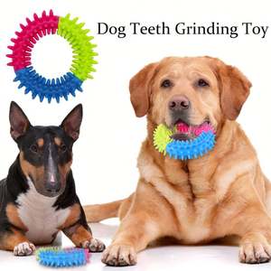 Anneaux de dentition tricolores personnalisés de haute qualité de qualité alimentaire anneaux de dentition originaux pour animaux de compagnie jouets de dentition de qualité supérieure - Product Image 5