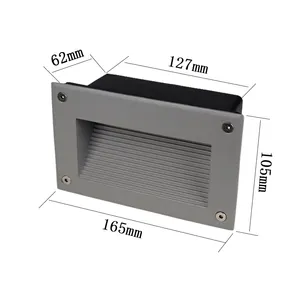 Luce a gradino per esterni calda bianca Ip65 Led scala da parete 12v 24v 110v 220v impermeabile Ip65 Mini quadrato intelligente incasso Led