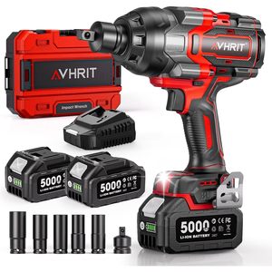 Avhrit Cordless Impact Wrench 3/4 In 2200Nm High Torque 5000Maha Battery Diy <b>Power</b> <b>Tool</b> - Product Image 1