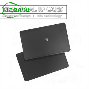 Tarjeta de Identificación de Membresía Empresarial de Metal NFC de Acero Inoxidable, Personalizable, Negra, Impermeable, con Chip NTAG213 de 13.56MHz para Control de Acceso - Product Image 2