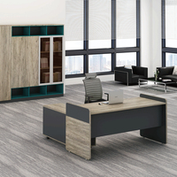Prix réduit d'usine Mobilier de bureau en bois Table De bureau de luxe patron PDG Bureau de direction Tables de bureau en bois
