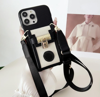 Étuis de téléphone à bandoulière pour iPhone 16 Pro Max, étuis de téléphone en cuir PU de luxe pour iPhone 17 Pro Max