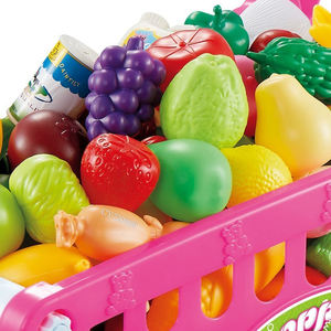 All'ingrosso giocattoli per lo Shopping per bambini fingono di giocare a carrello per la spesa di frutta e verdura Set di giocattoli alimentari - Product Image 5