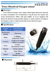 Instrumentos de prueba y análisis Controlador de tratamiento de agua Kit de módulo de sensor de temperatura Trace Dissolved Oxygen - Product Image 6