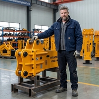 Marteau hydraulique de haute qualité HMB CE ISO, brise-roche avec moteur, boîte de vitesses pour 0,8-50t