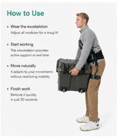 Exosquelette ergonomique réglable pour la réduction des tensions musculaires, protection professionnelle pour la manutention lourde en entrepôt et la logistique de colis volumineux