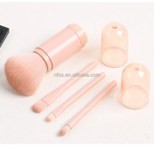 Portable <strong>Princess</strong> Facicl Eye Cosmetic Brushes Single Four in One Eyeshadow Sponges Makeup Brush Set With Tube Case Cap - Product Image 4