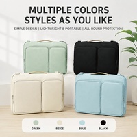 Sac d'ordinateur portable professionnel léger en gros avec poignée, double poche, grande capacité, pour ordinateurs 14 et 16 pouces, logo personnalisé OEM