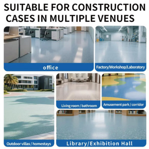 Innovative Epoxy Colored Sand Floor Paint Marble Pattern Self-Leveling Water <b>Alkali</b> Resistant Living Room Warehouse Bathroom - Product Image 4