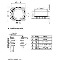 Module de capteur de caméra de détection numérique de pression et thermique, absolu, précision de la pression +/-2.0hPa, 1.8 ~ 3.6V, WF5803F 10Bar 145Psi