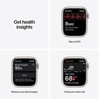 Pour Apple Watch Series 7 (GPS 41 mm) Écran AMOLED carré Boîtier en aluminium Starlight avec bracelet Starlight Sport Regular (Reconditionné)