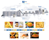 Ligne de production de pâtes entièrement automatisée 500 kg/h, extrudeuse industrielle de macaroni, usine d'extrusion de pâtes et de macaroni