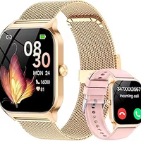 Reloj Inteligente de Moda para Hombre, Reloj Digital Deportivo con Respuesta de Llamadas, Reloj Inteligente a Prueba de Agua para Correr, para Android e iPhone