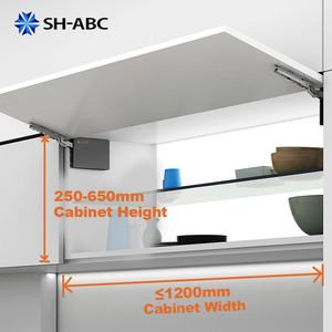 Kastdeur-liftsteunsysteem 3D-verstelling Soft Close Free Stop voor keukenkast omhoog gerichte hardware - Product Image 1