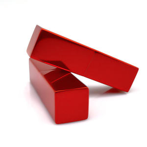 Personalizado rojo cuadrado magnético 12,1 cosmético único aluminio recarga lápiz labial labio Metal Stick tubo embalaje - Product Image 4