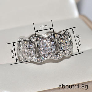 T0772 Anello di Lusso da Donna in Oro Bianco con Diamante Taglio Brillante Rotondo Colore G Naturale Gioielli da Matrimonio - Product Image 5