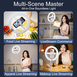 Anneau lumineux de bureau avec support pour enregistrement vidéo Support flexible pour ordinateur portable Zoom Réunion, Streaming Photographie - Product Image 6