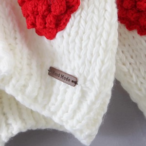 Chunky Handmade Oversize Knitted Sweater 3D Hand Knit <strong>Strawberry</strong> Cropped Cardigan for Plus Size Women Winter Short <strong>Top</strong> - Product Image 6