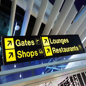 Profesional personalizado Led iluminado publicidad Metal signo aeropuerto direccional señalización guía aluminio Wayfinding Signages - Product Image 5