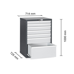 Cajonera Stark Tecnotelai con 7 cajones totalmente extraíbles 714x725x1000mm - Product Image 1