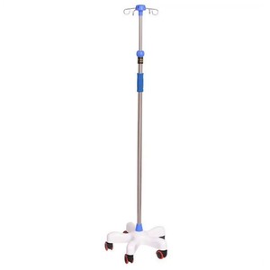 Jiaxin Stainless Steel Infusion Stand Height Adjustable Mobile IV Pole Drip Holder Hospital Use - Product Image 2