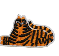 Patch brodé en tissu Forêt Fantastique, Patch animaux de dessin animé, Patch Tigre Crocodile, Patch Oies, Badge brodé par ordinateur