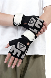 Gants <span class=keywords><strong>de</strong></span> sport demi-doigts avec protection <span class=keywords><strong>de</strong></span> paume en silicone anti-usure pour le cyclisme, l'alpinisme, la <span class=keywords><strong>boxe</strong></span> et l'entraînement physique - Product Image 2