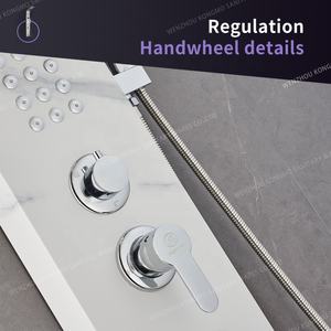 Paroi de douche confortable en acier inoxydable à 5 sorties avec jet doux, finition murale, pluie pour usage domestique et hôtelier - Product Image 4