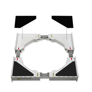 Support de superposition réglable pour lave-linge et sèche-linge, support de connexion ondulé, ensemble lavage et séchage, support de superposition universel - Product Image 2