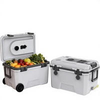 Boîte de réfrigération/chauffage électronique semi-conductrice portable pour la maison et la voiture, double usage, capacité extra-large 28L, avec écran