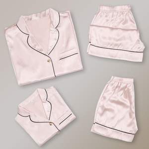 Set Pigiama Estivo Comodo Morbido Ecologico in Raso Coordinato <span class=keywords><strong>Mamma</strong></span> e Figlia per Ragazze Certificato CPSIA - Product Image 3