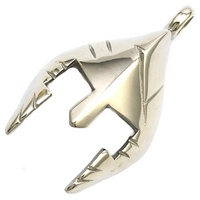 Pendentif de casque de guerrier de soldat spartiate d'acier inoxydable argenté de vente chaude en plaqué or