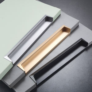 Poignée cachée en alliage d'aluminium de style gentleman Armoire à tiroirs de luxe légère et de haute qualité Cuisine Chambre à coucher - Product Image 4